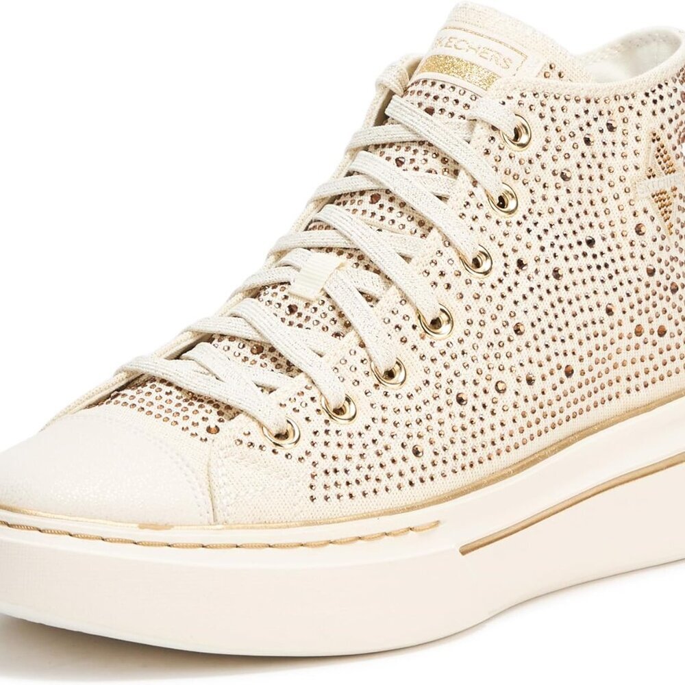 Women's Vegan Mesh High-Top Sneaker Lace-Up Court Style Air-Cooled Memory Foam